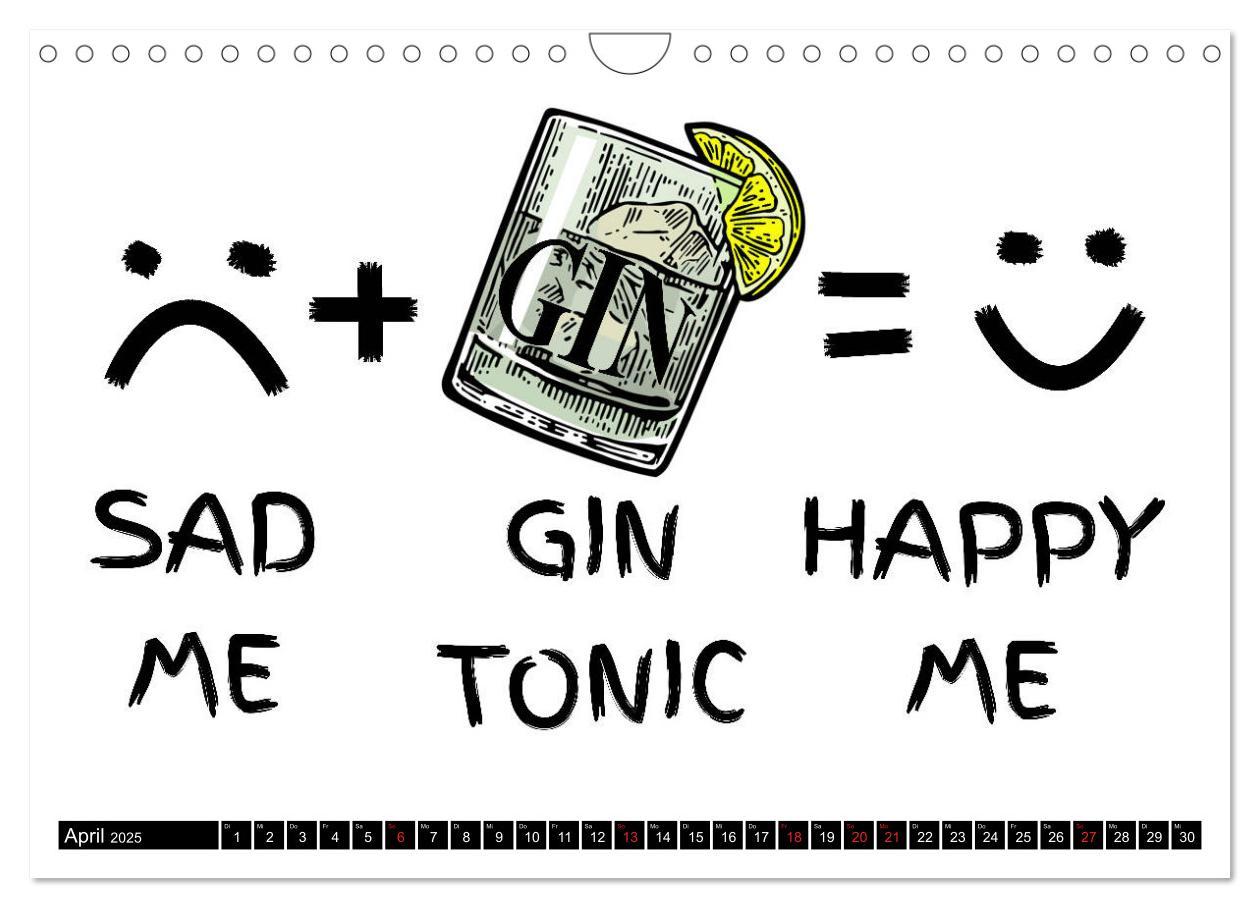 Bild: 9783435291021 | Gin &amp; Tonic Die Besten Sprüche und Wortspiele (Wandkalender 2025...