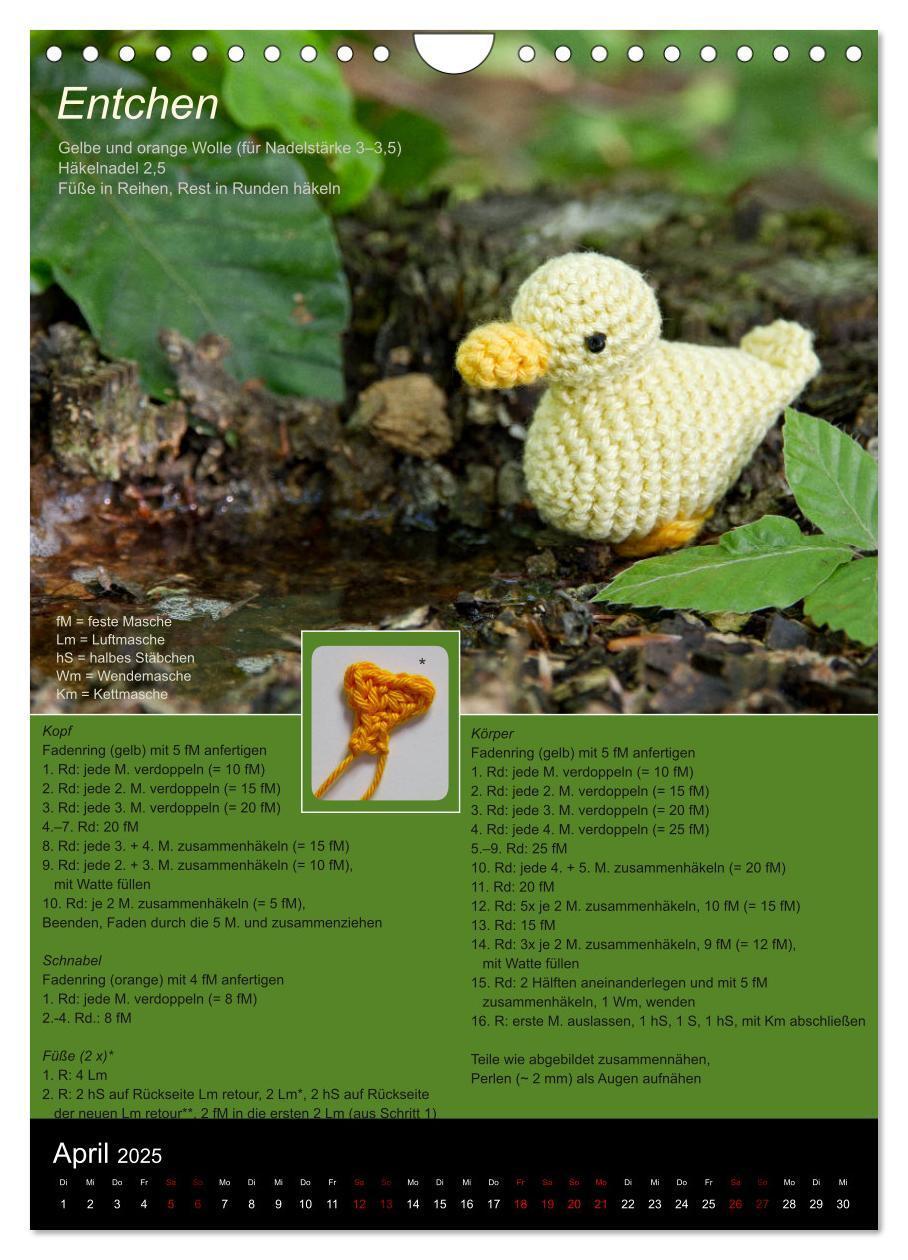 Bild: 9783435999774 | Amigurumi - Häkelideen mit Anleitung (Wandkalender 2025 DIN A4...