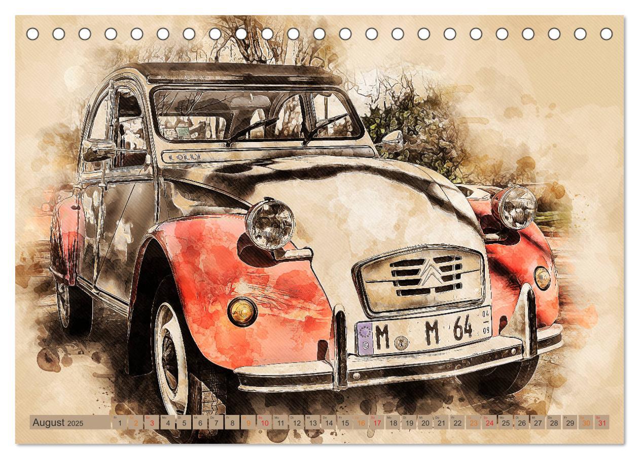 Bild: 9783435214457 | Die Ente, Deux Chevaux, 2CV (Tischkalender 2025 DIN A5 quer),...