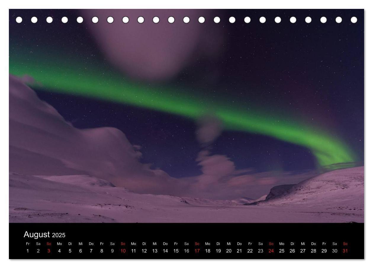 Bild: 9783435799909 | Nordlichter (Tischkalender 2025 DIN A5 quer), CALVENDO Monatskalender