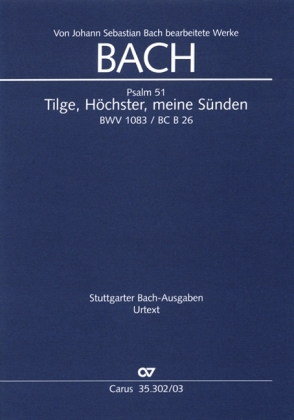 Cover: 9790007059101 | Tilge, Höchster, meine Sünden, Klavierauszug | Johann Sebastian Bach