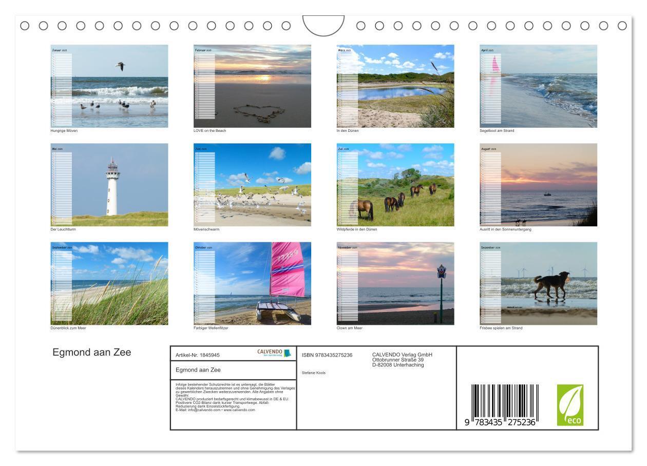 Bild: 9783435275236 | Egmond aan Zee (Wandkalender 2025 DIN A4 quer), CALVENDO...