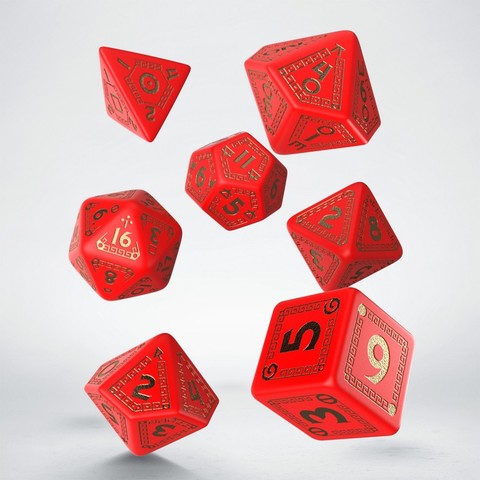 Cover: 5907699494729 | RuneQuest Red &amp; gold Dice Set (7) | Auslaufartikel | RuneQuest