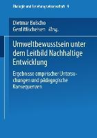 Cover: 9783810035011 | Umweltbewusstsein unter dem Leitbild Nachhaltige Entwicklung | Buch