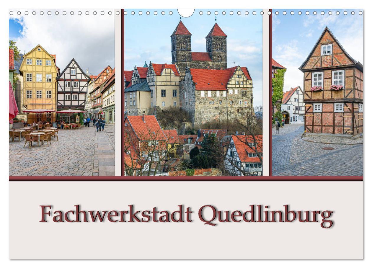 Cover: 9783435222711 | Fachwerkstadt Quedlinburg (Wandkalender 2025 DIN A3 quer), CALVENDO...