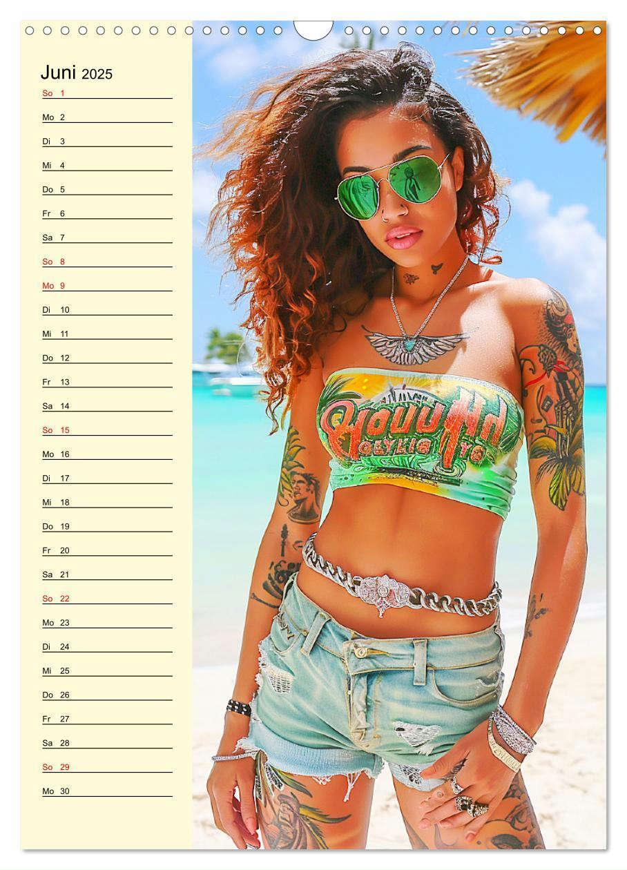 Bild: 9783457129180 | Coole Tatoo-Girls. Hübsch, modern und selbstbewusst (Wandkalender...