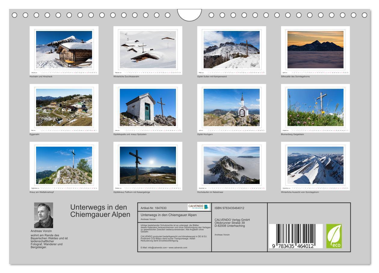 Bild: 9783435464012 | Unterwegs in den Chiemgauer Alpen (Wandkalender 2025 DIN A4 quer),...