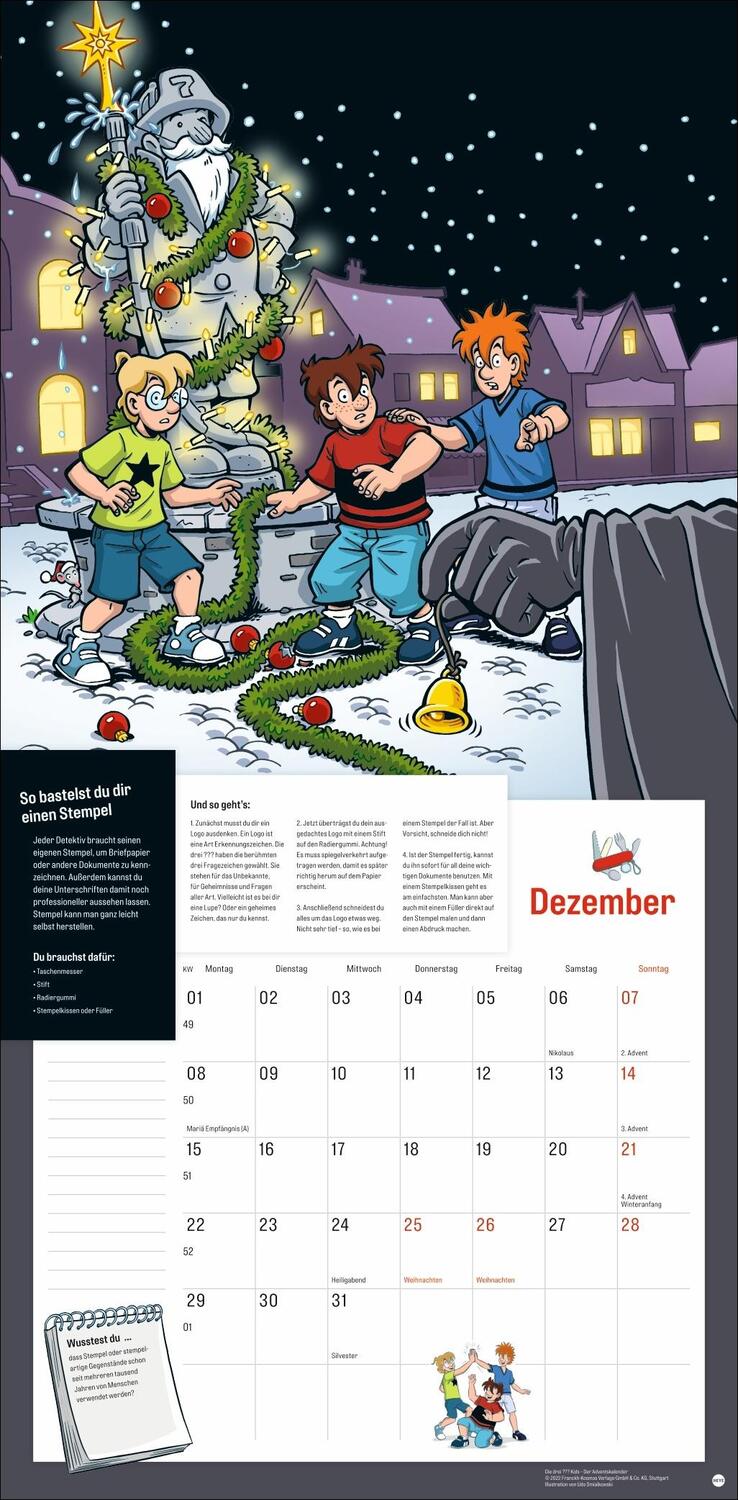 Bild: 9783756409037 | Die drei ??? Kids Broschurkalender 2025 | Kalender | 28 S. | Deutsch