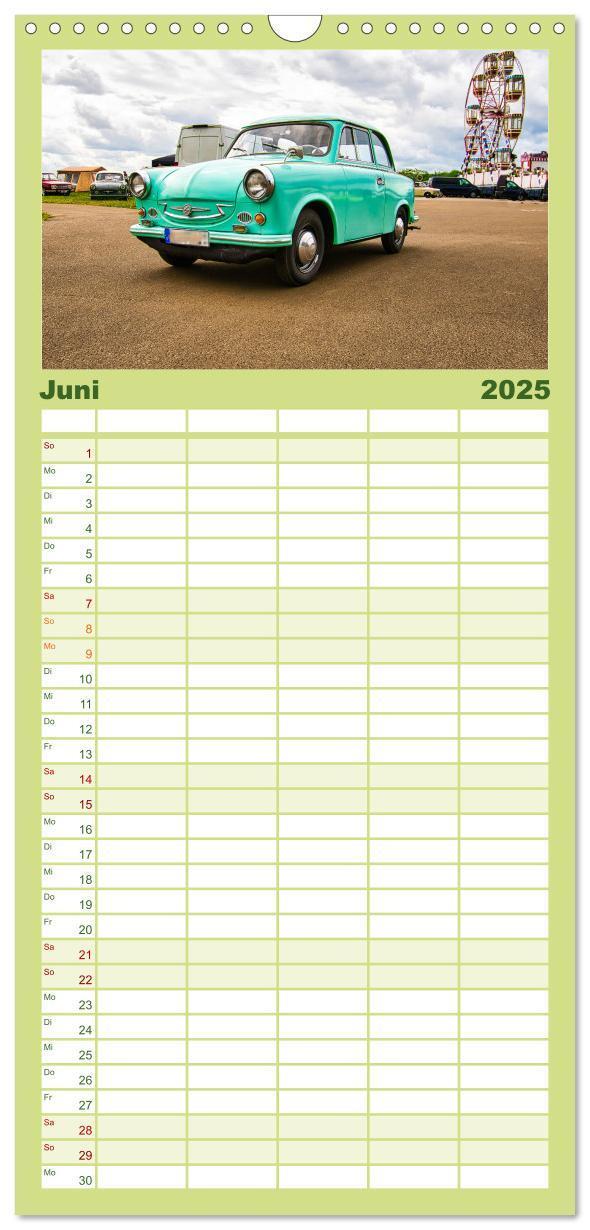 Bild: 9783457095881 | Familienplaner 2025 - Trabi-Kult mit 5 Spalten (Wandkalender, 21 x...