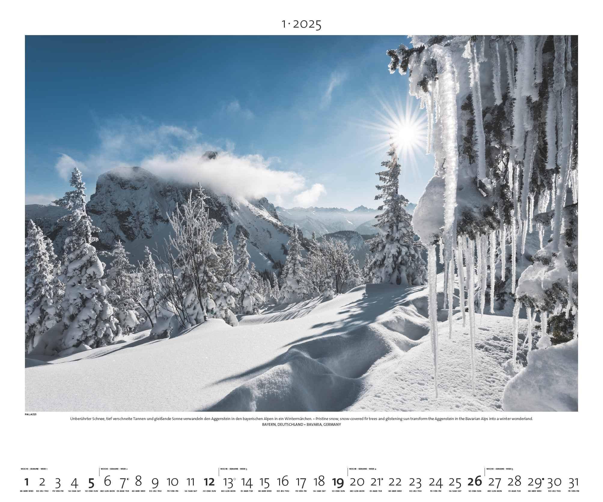 Bild: 4251734300751 | PALAZZI - Landschaft im Licht 2025 Wandkalender, 60x50cm,...