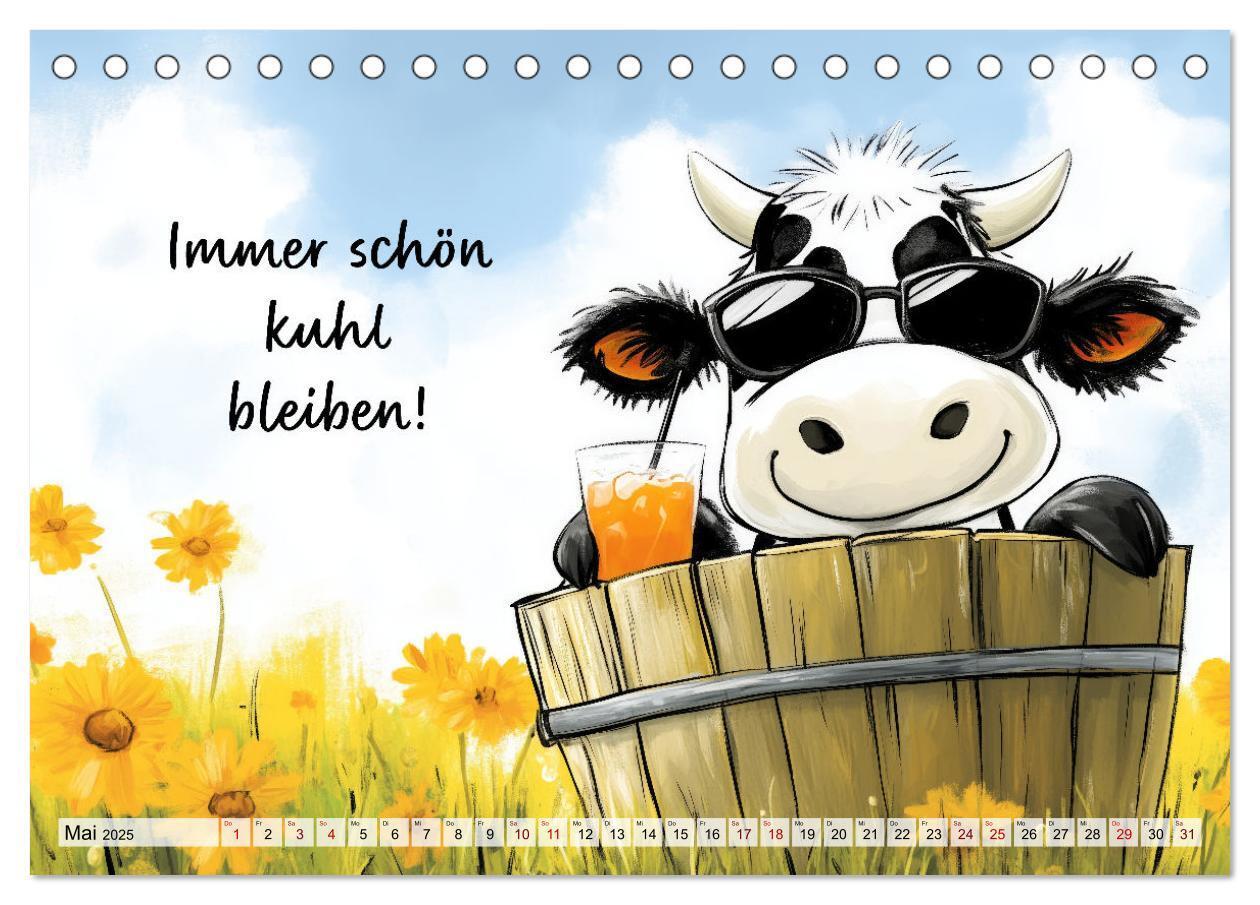 Bild: 9783457187074 | Kuhle Sprüche (Tischkalender 2025 DIN A5 quer), CALVENDO...