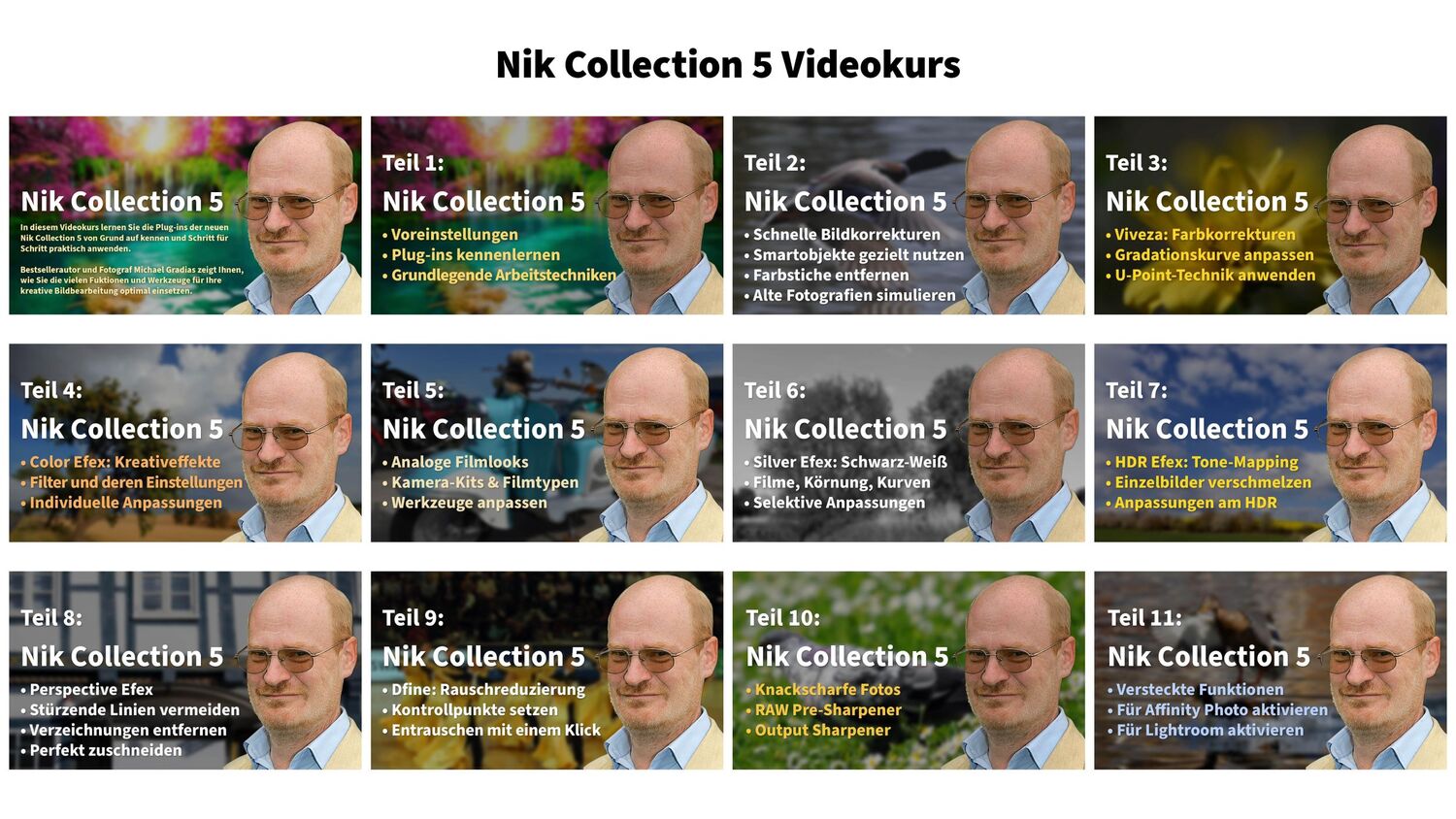 Bild: 9783832805968 | Nik Collection 5 Online-Videokurs | Michael Gradias | Taschenbuch