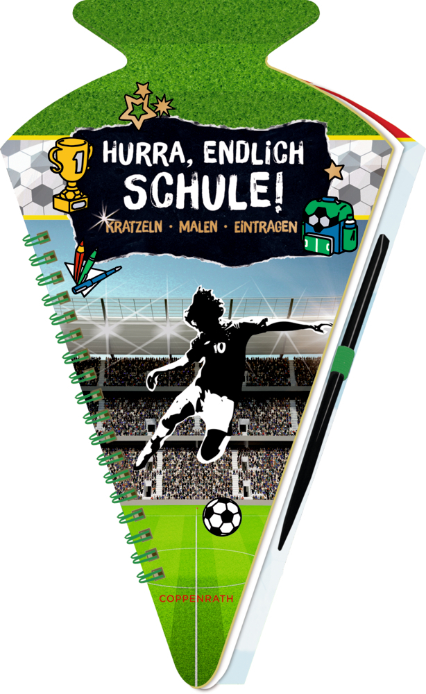 Cover: 4050003718149 | Schultüten-Kratzelbuch - Fußball - Hurra, endlich Schule! | Möller