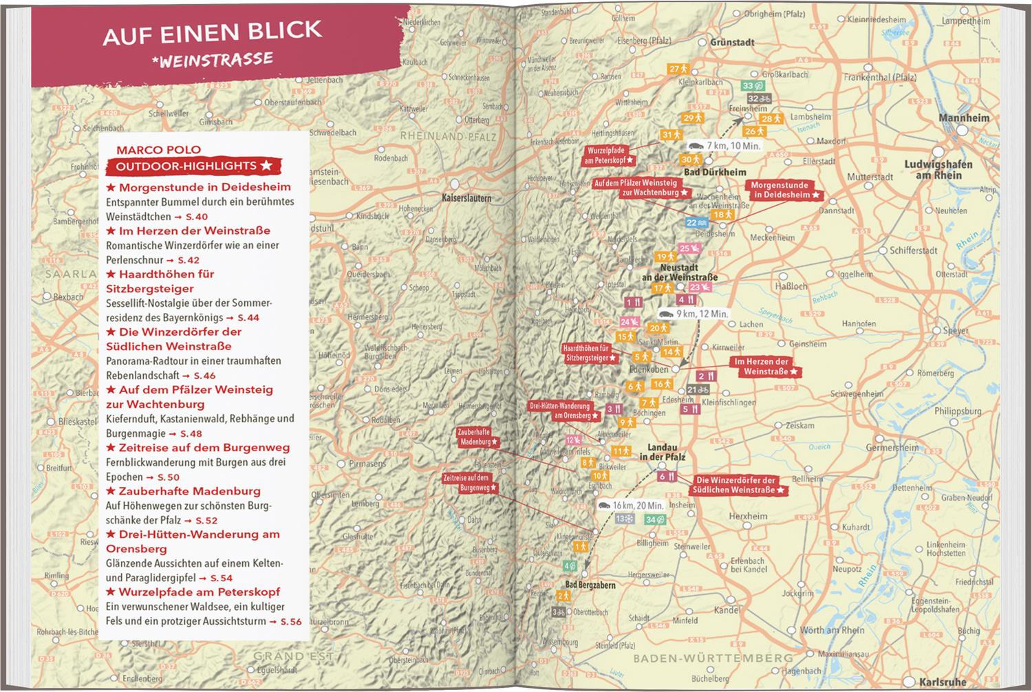 Bild: 9783575019257 | MARCO POLO OUTDOOR GUIDE Reiseführer Pfalz | Thomas Diehl | Buch