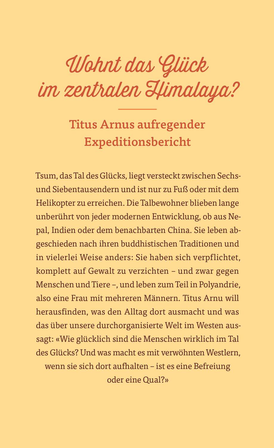 Rückseite: 9783871341786 | Tsum - eine Himalaya-Expedition in das Tal des Glücks | Titus Arnu