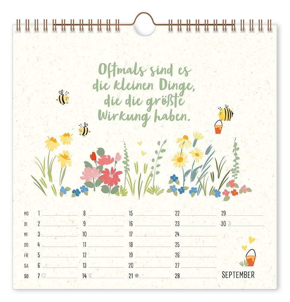 Bild: 9783986361242 | Wandkalender quadratisch 2025 Bee happy | Wandkalender | Original