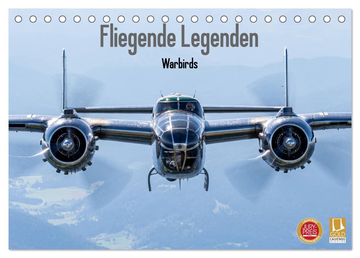 Cover: 9783435147366 | Fliegende Legenden - Warbirds (Tischkalender 2025 DIN A5 quer),...