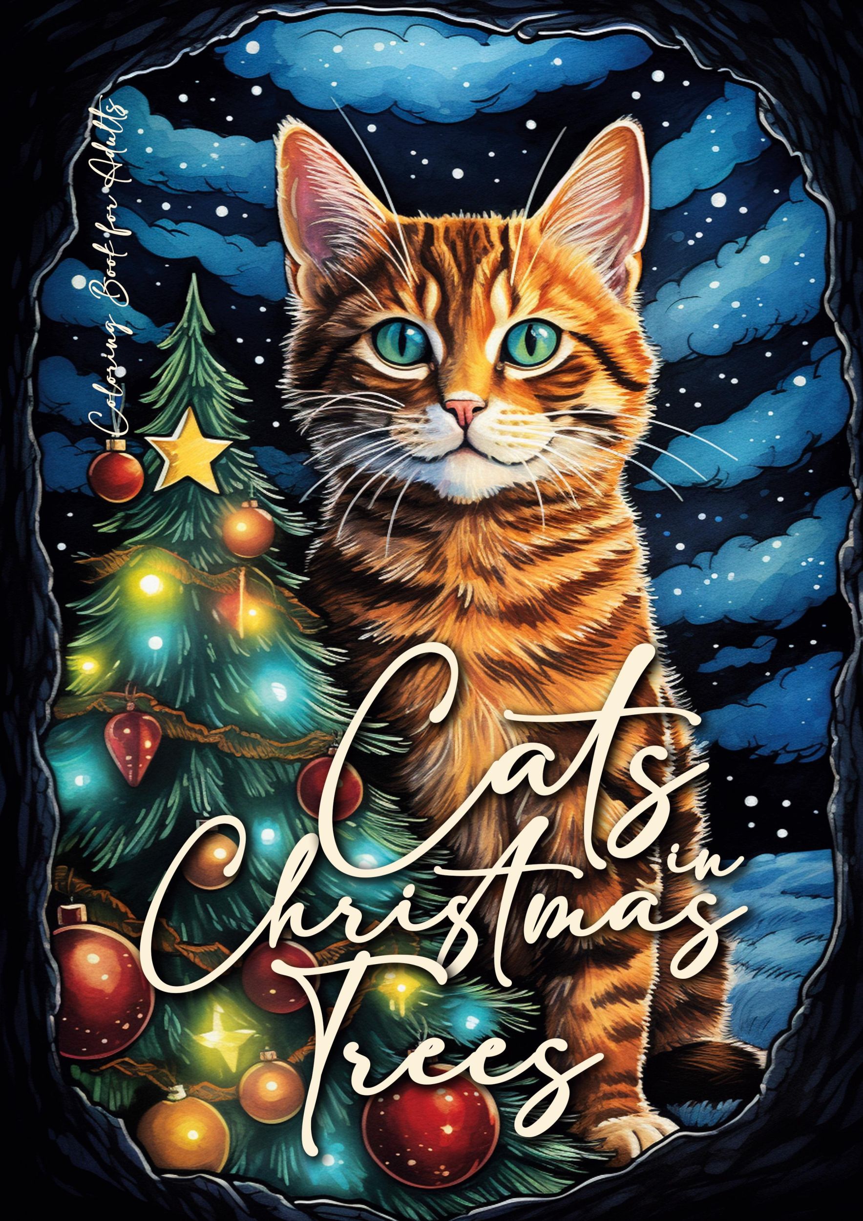 Cover: 9783758408656 | Cats in Christmas Trees Coloring Book for Adults | Monsoon Publishing