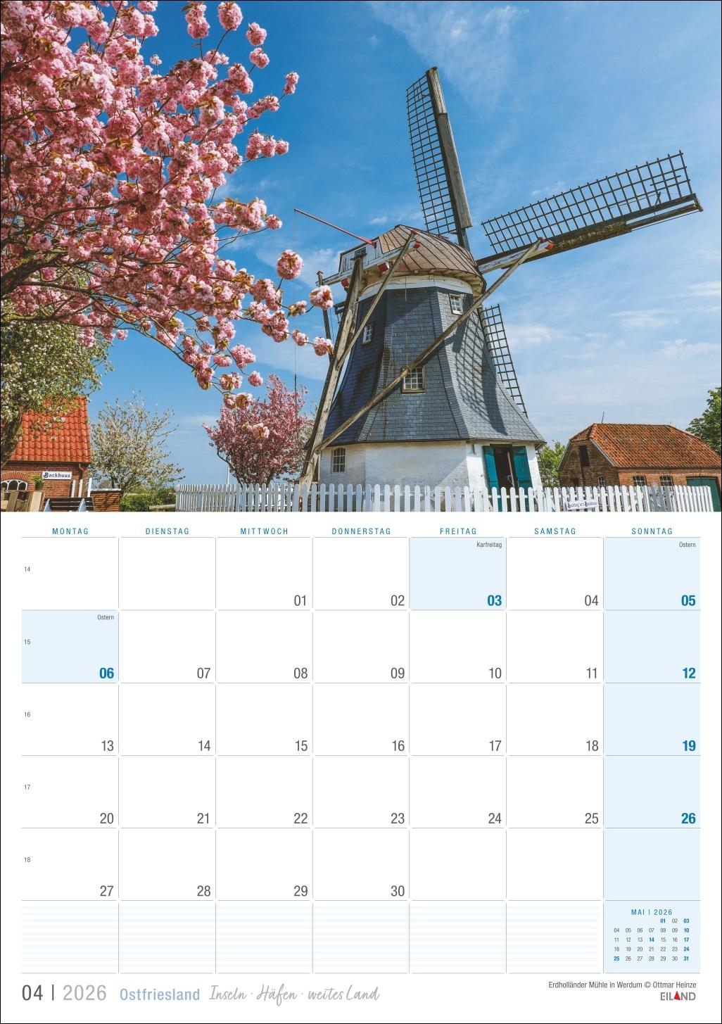 Bild: 9783964023926 | Ostfriesland Kalender 2026 - Inseln · Häfen · weites Land | Eiland