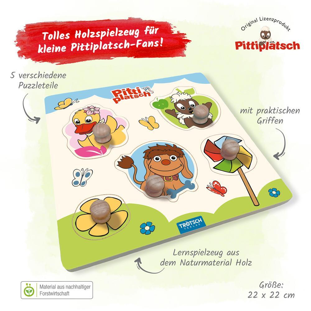 Bild: 4251901506061 | Trötsch Pittiplatsch Holzlegespiel | Holzspiel Puzzle | Trötsch Verlag