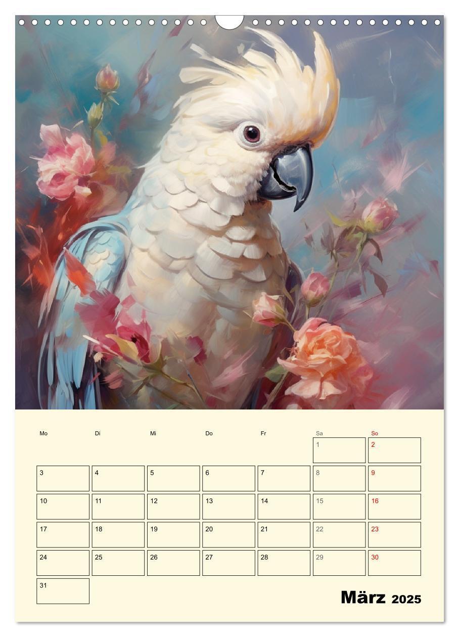 Bild: 9783435868353 | Bunte Vögel. Bezaubernde Papageien-Aquarelle (Wandkalender 2025 DIN...