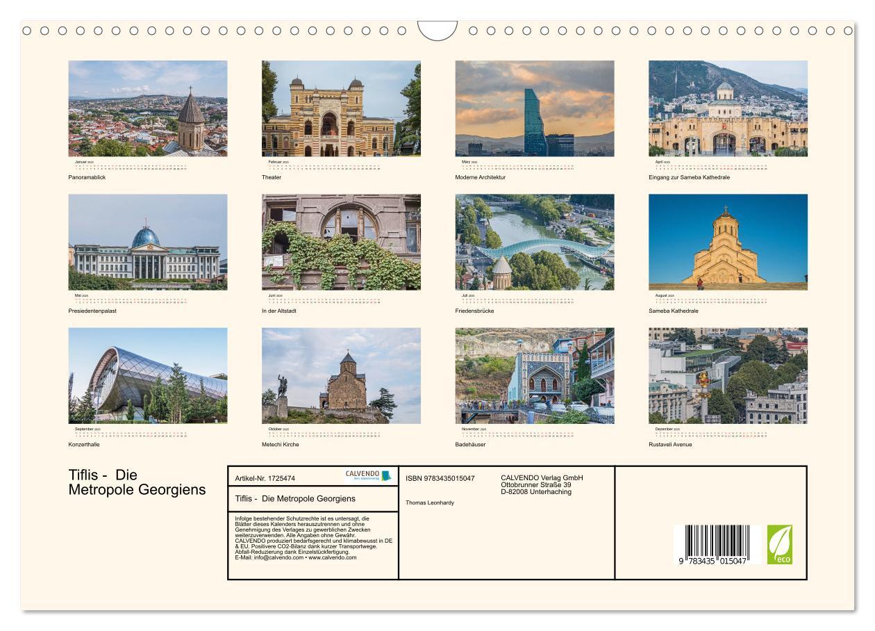 Bild: 9783435015047 | Tiflis - Die Metropole Georgiens (Wandkalender 2025 DIN A3 quer),...