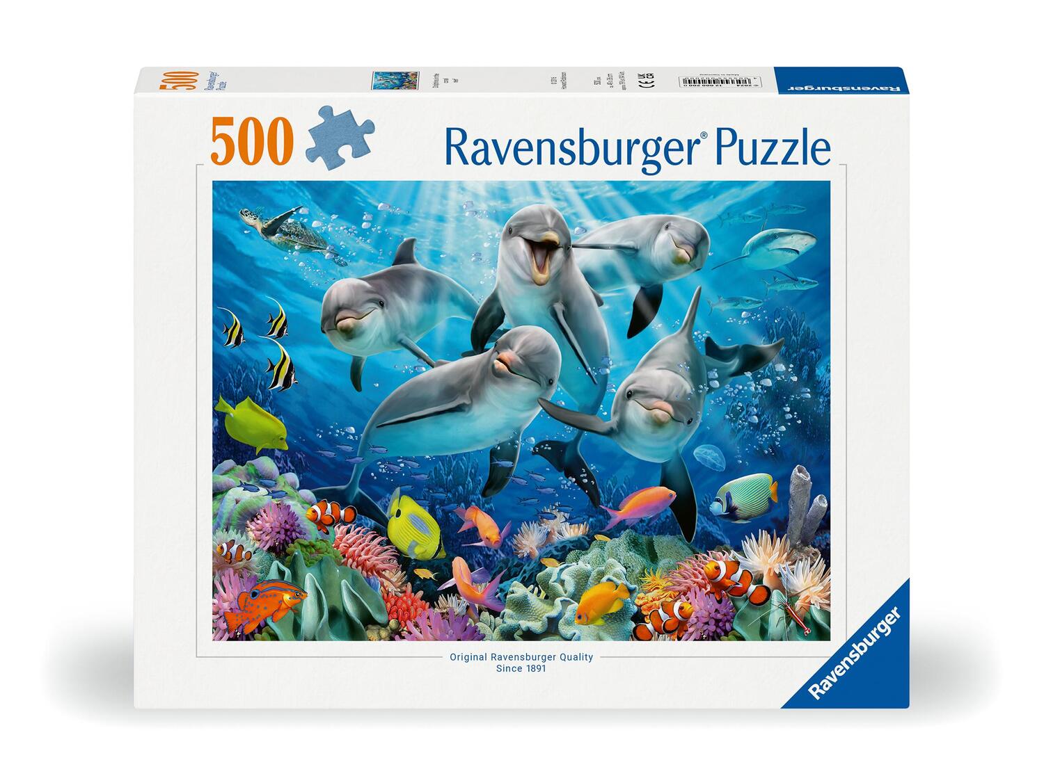 Cover: 4005555002000 | Ravensburger Puzzle 12000200 - Delphine im Korallenriff - 500 Teile...