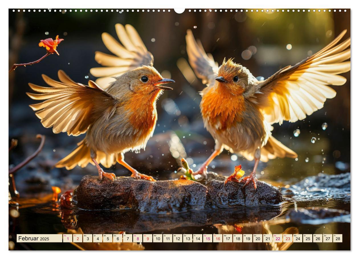 Bild: 9783383842979 | Vögel Alltag (Wandkalender 2025 DIN A2 quer), CALVENDO Monatskalender