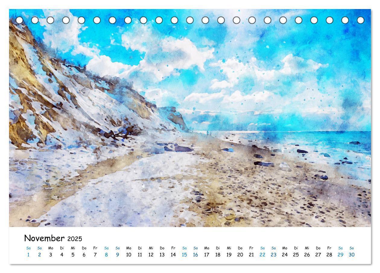 Bild: 9783435143979 | Aquarell Illustrationen vom Darß (Tischkalender 2025 DIN A5 quer),...