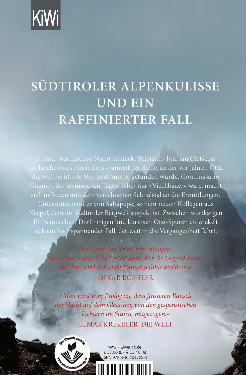 Rückseite: 9783462047288 | Der Tote am Gletscher | Ein Fall für Commissario Grauner | Taschenbuch