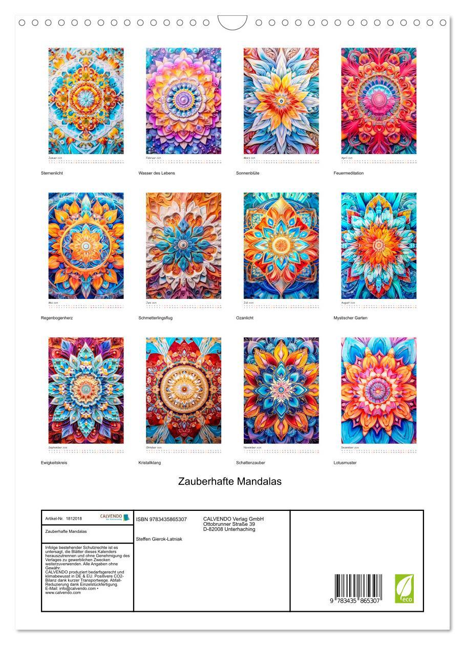 Bild: 9783435865307 | Zauberhafte Mandalas (Wandkalender 2025 DIN A3 hoch), CALVENDO...