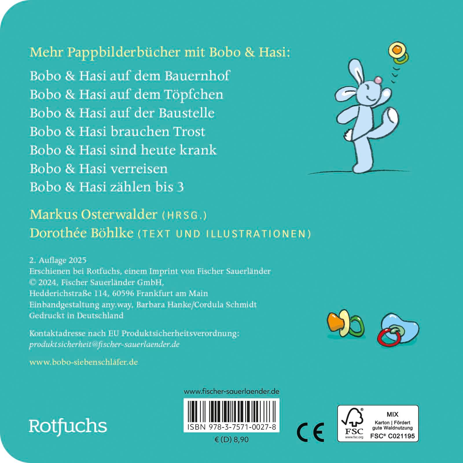 Rückseite: 9783757100278 | Bobo &amp; Hasi brauchen keinen Schnuller mehr | Dorothée Böhlke | Buch