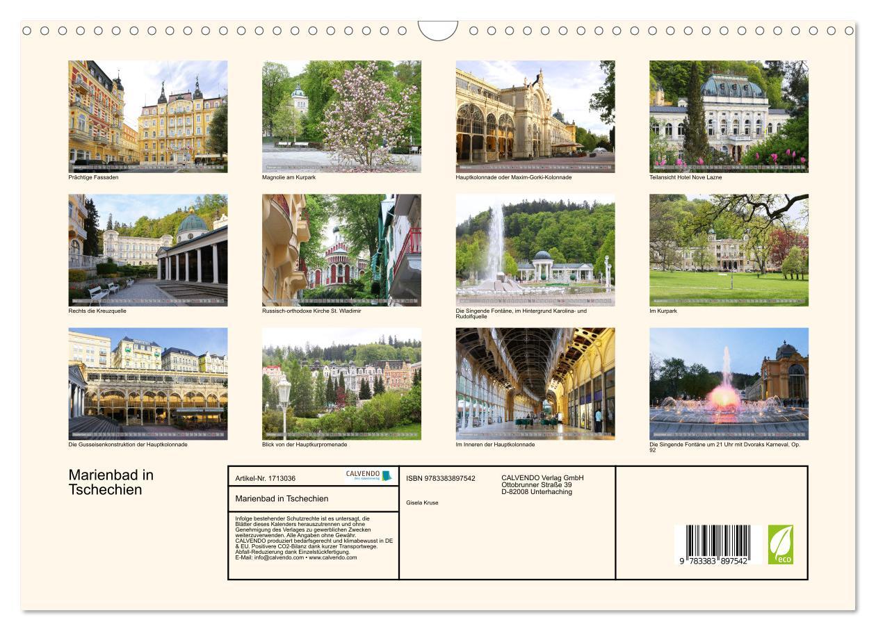 Bild: 9783383897542 | Marienbad in Tschechien (Wandkalender 2025 DIN A3 quer), CALVENDO...