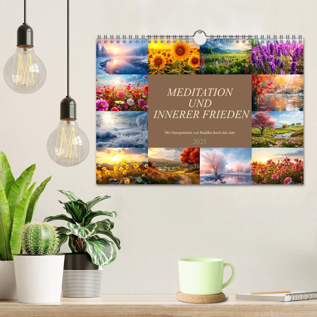 Bild: 9783383869839 | Meditation und innerer Frieden (Wandkalender 2025 DIN A4 quer),...