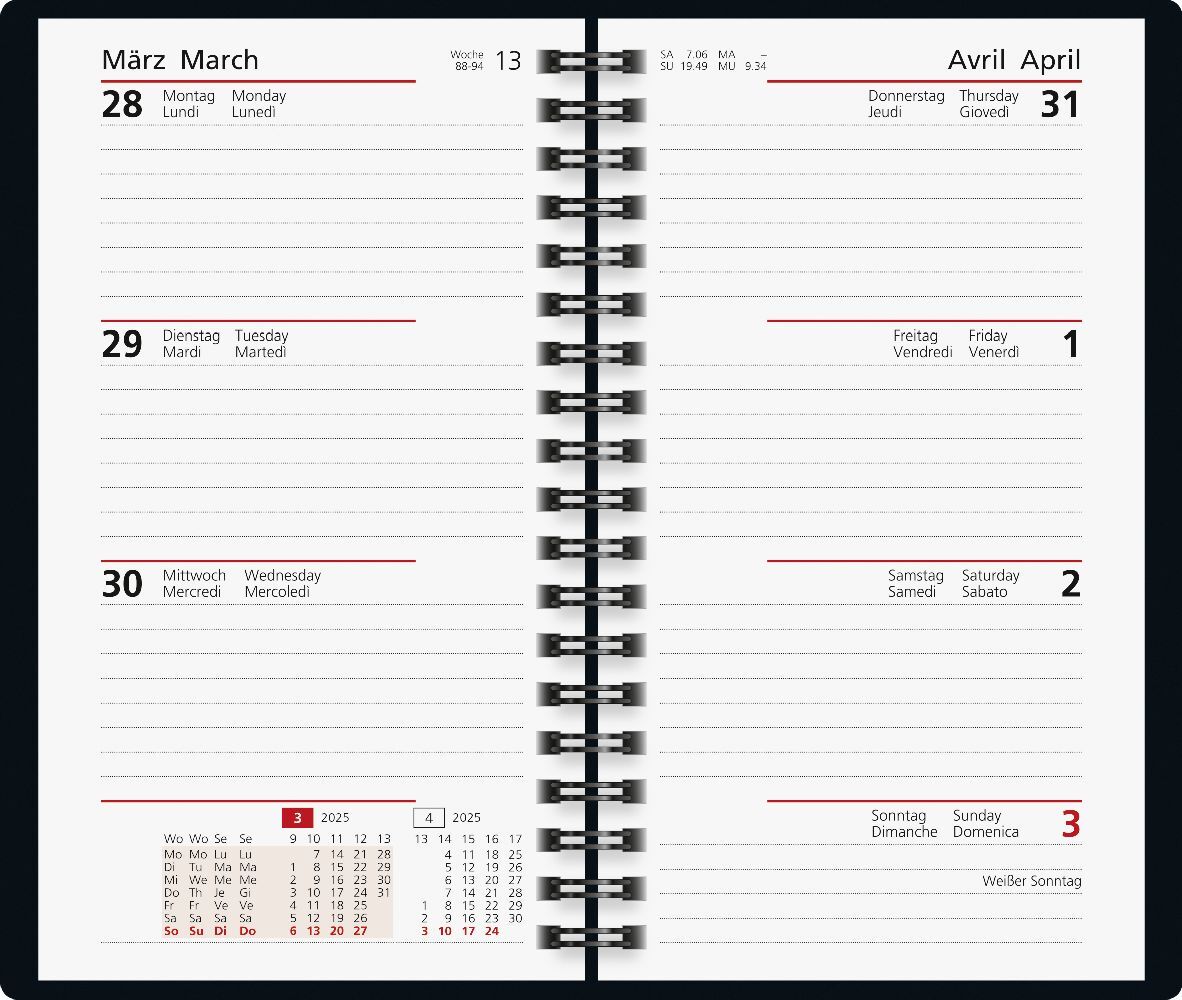 Bild: 4003273784178 | Taschenkalender Modell Taschenplaner int. (2025) | Kalender | Deutsch