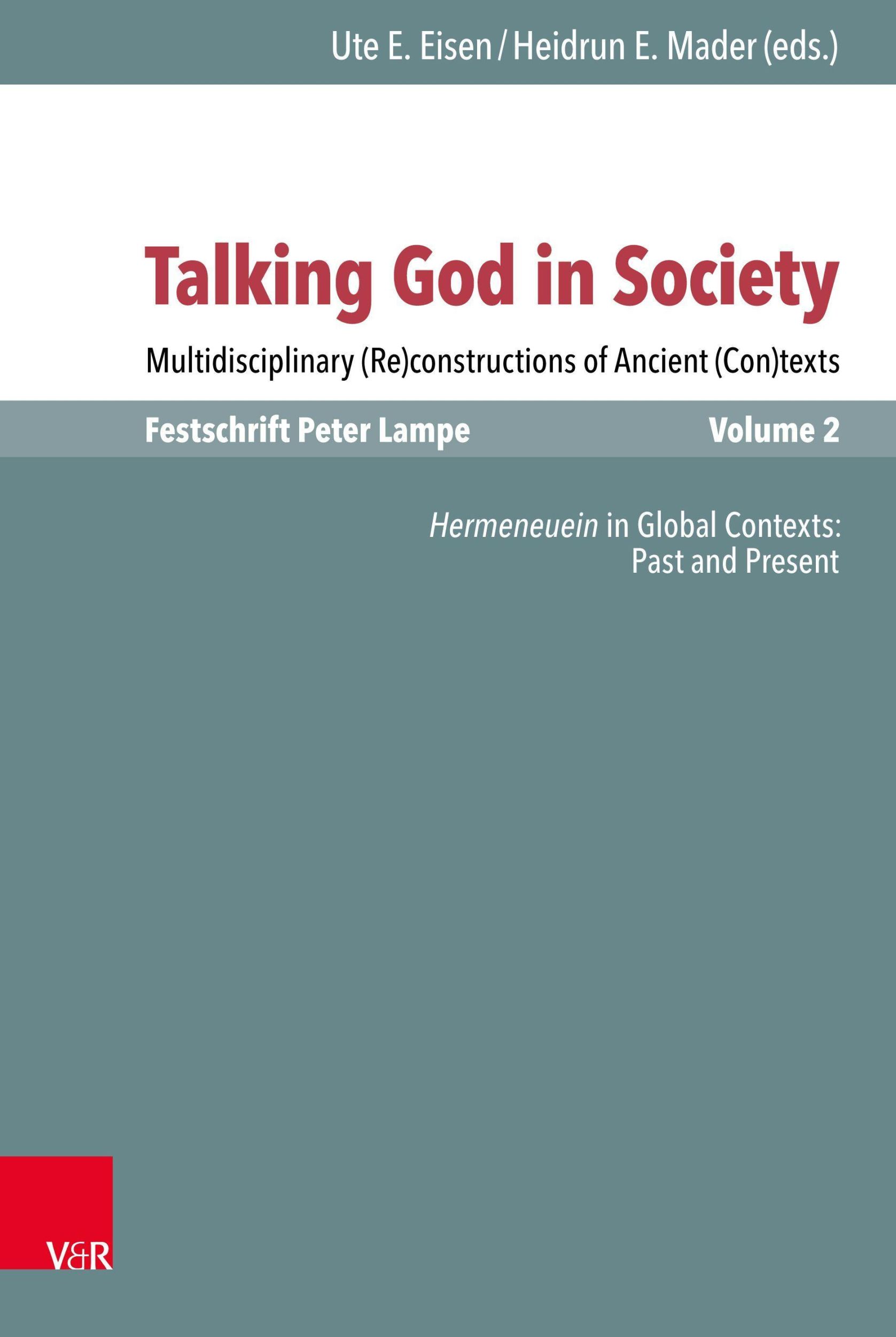 Cover: 9783525573181 | Talking God in Society | Ute E. Eisen | Buch | 532 S. | Englisch