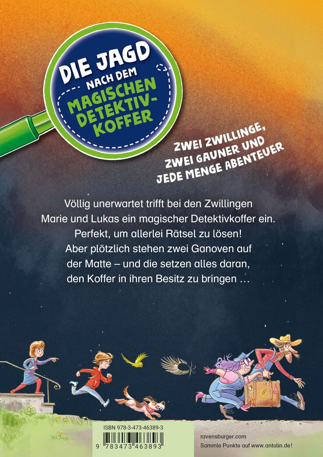 Rückseite: 9783473463893 | Die Jagd nach dem magischen Detektivkoffer 1: Die Jagd beginnt!...