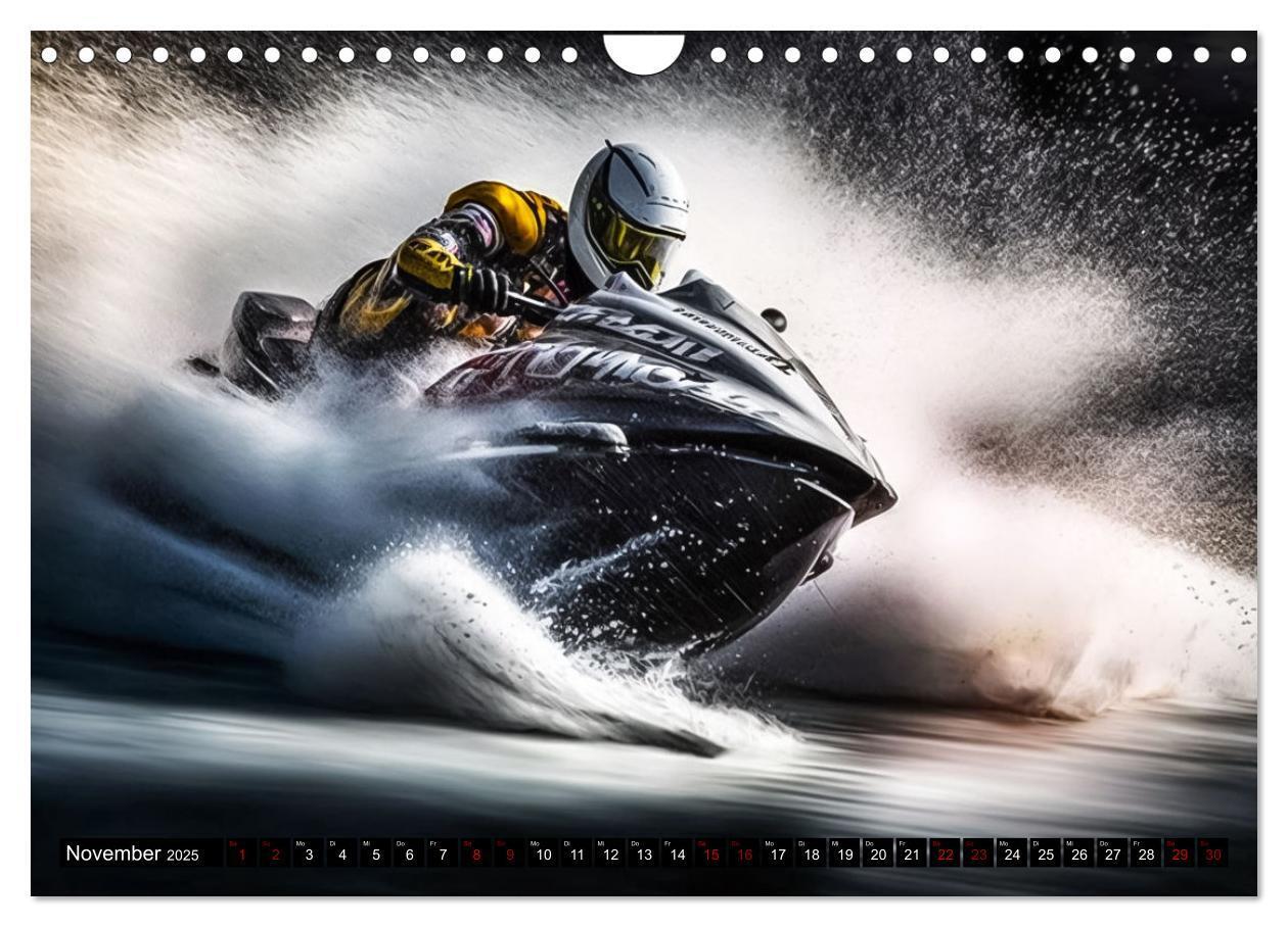 Bild: 9783383869860 | Jetski Power (Wandkalender 2025 DIN A4 quer), CALVENDO Monatskalender