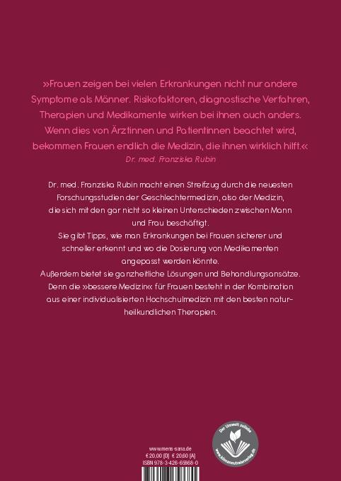 Rückseite: 9783426658680 | Die bessere Medizin für Frauen | Franziska Rubin | Taschenbuch | 2021