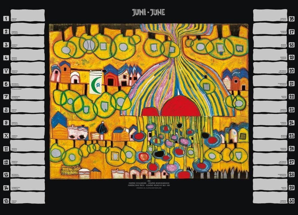 Bild: 9783941548282 | Hundertwasser Premium Geburtstagskalender | Hundertwasser | Kalender