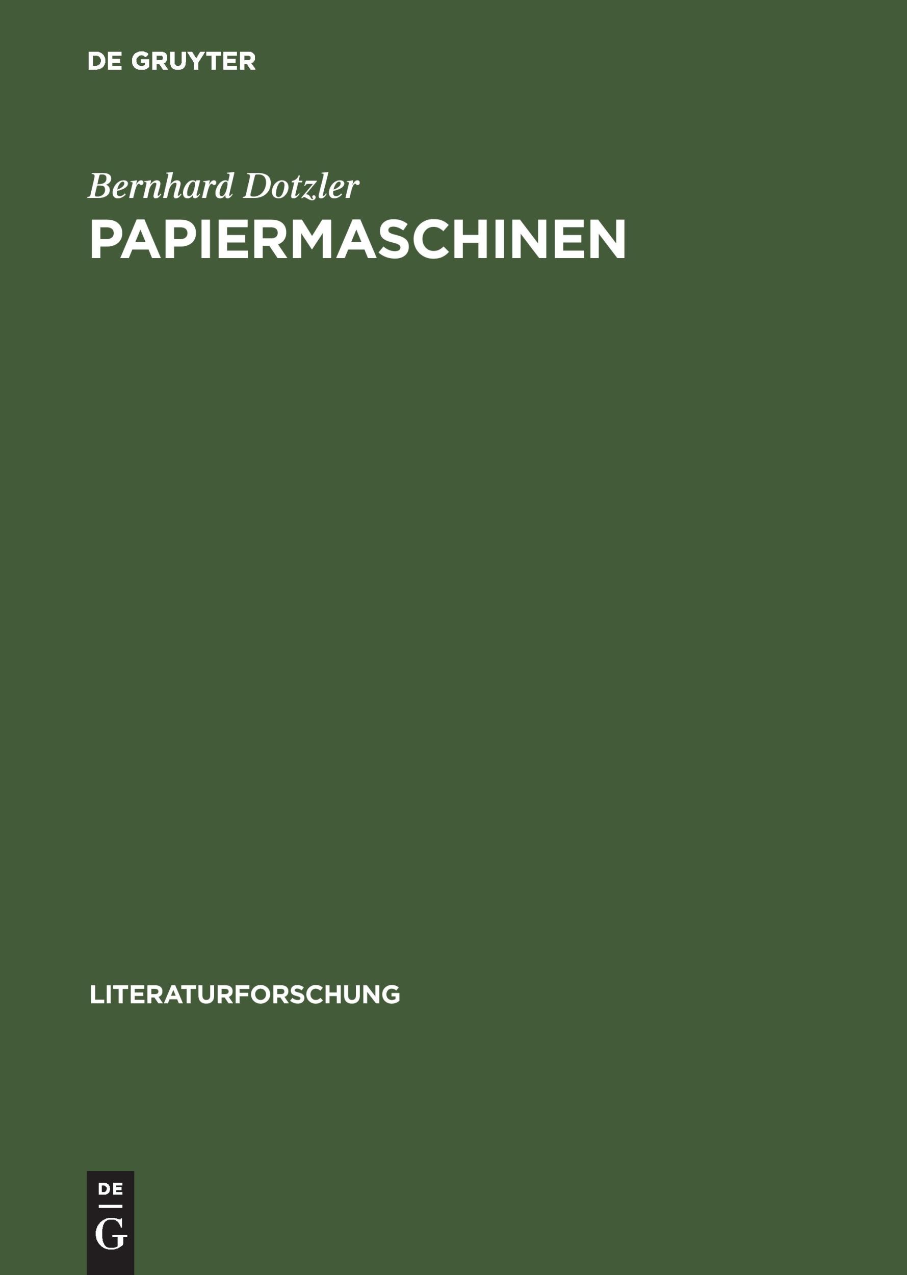 Cover: 9783050029139 | Papiermaschinen | Bernhard Dotzler | Buch | 700 S. | Deutsch | 1996