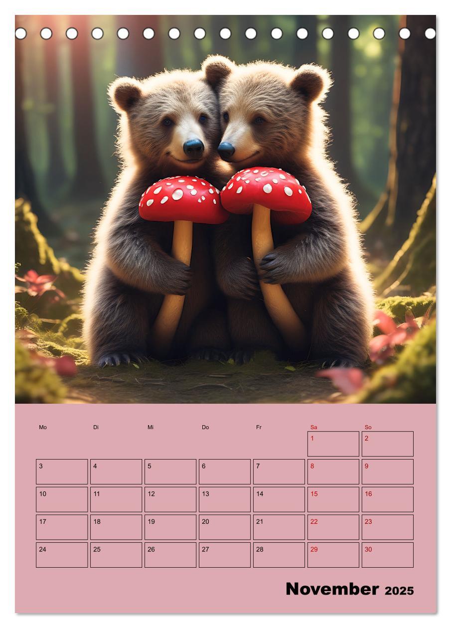 Bild: 9783457136874 | Tierkinder im Zauberwald (Tischkalender 2025 DIN A5 hoch), CALVENDO...