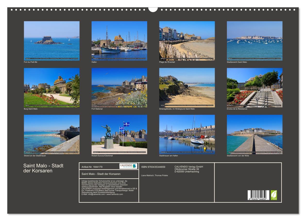 Bild: 9783435344659 | Saint Malo - Stadt der Korsaren (Wandkalender 2025 DIN A2 quer),...