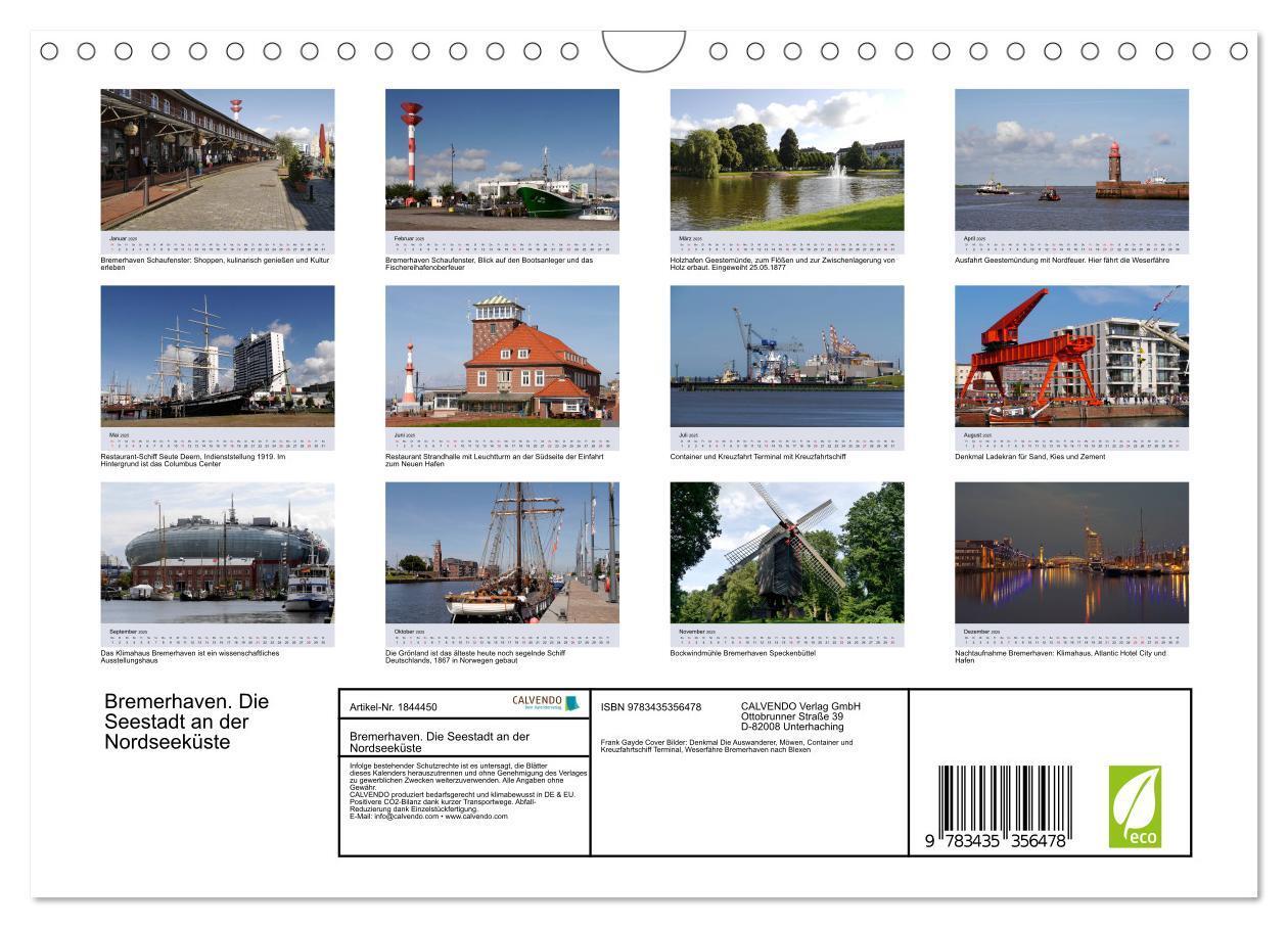 Bild: 9783435356478 | Bremerhaven. Die Seestadt an der Nordseeküste (Wandkalender 2025...