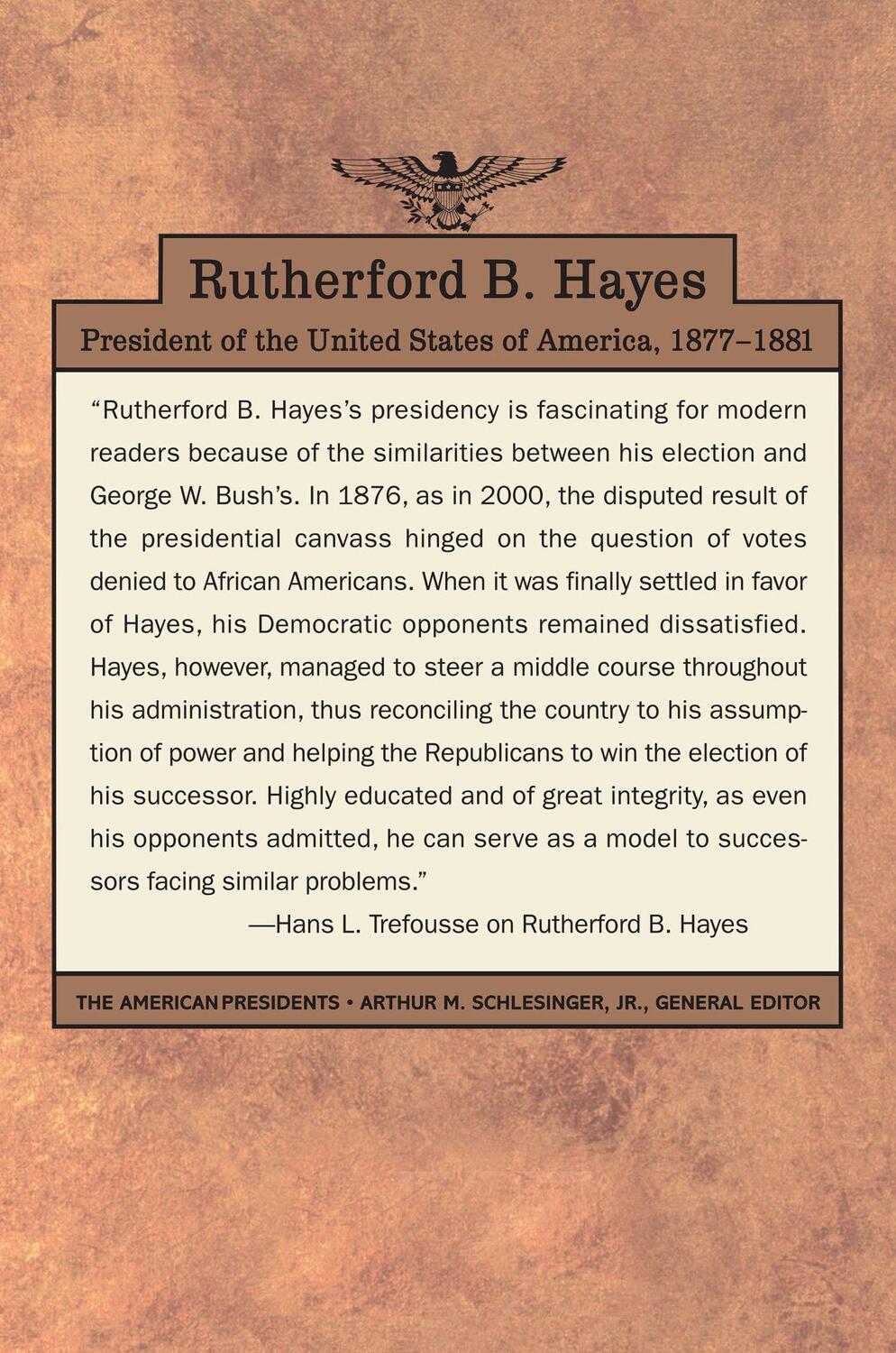 Rückseite: 9780805069082 | Rutherford B. Hayes | Hans Louis Trefousse | Buch | Gebunden | 2002