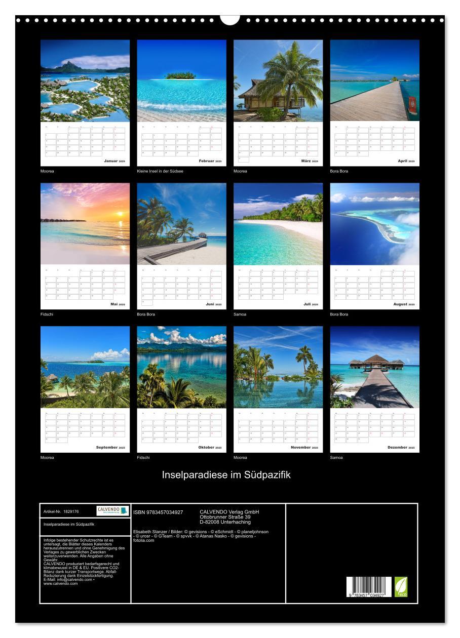 Bild: 9783457034927 | Inselparadiese im Südpazifik (Wandkalender 2025 DIN A2 hoch),...