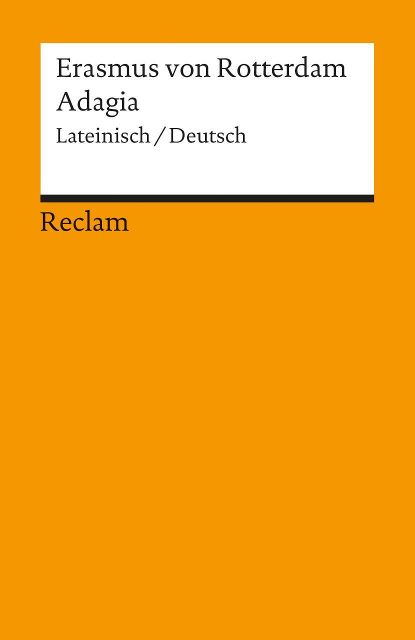 Cover: 9783150079188 | Adagia | Erasmus von Rotterdam | Taschenbuch | 224 S. | Deutsch | 1986