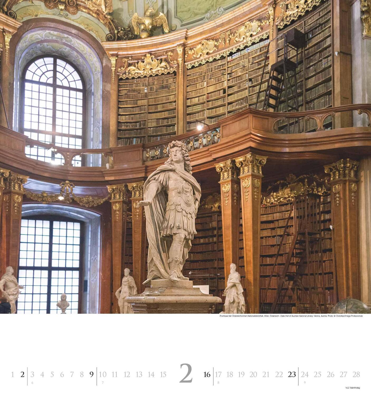 Bild: 4250809654188 | Bibliotheken 2025 - Wand-Kalender - Foto-Kalender - 45x48 - Bücher