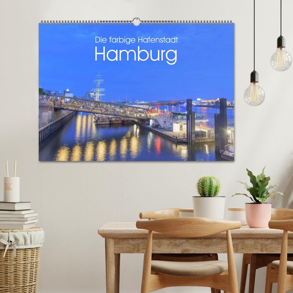 Bild: 9783435215003 | Die farbige Hafenstadt Hamburg (Wandkalender 2025 DIN A2 quer),...