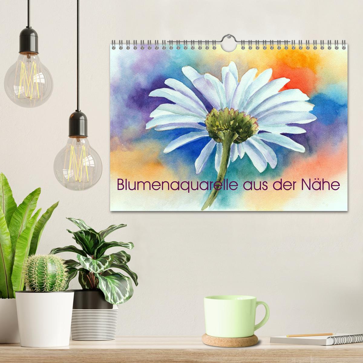 Bild: 9783435273423 | Blumenaquarelle aus der Nähe (Wandkalender 2025 DIN A4 quer),...